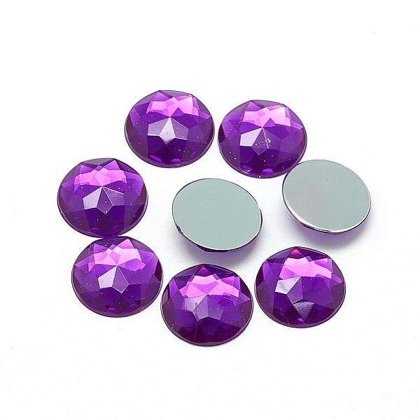 

PandaHall Acrylic Rhinestone Flat Back Cabochons, Faceted, Bottom Silver Plated, Half Round/Dome, Dark Violet, 8x3mm Acrylic Rhinestone Half..., Purple