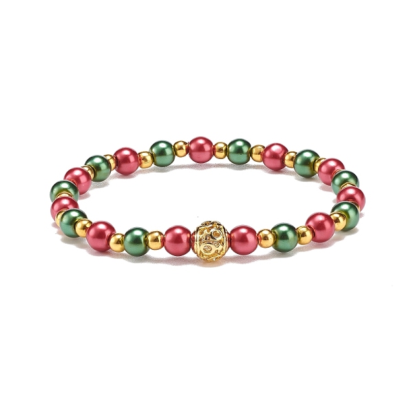 

PandaHall Alloy Gender Symbol & Glass Round Beaded Stretch Bracelet for Women, Colorful, Inner Diameter: 2-1/8 inch(5.4~5.45cm) Glass Symbol