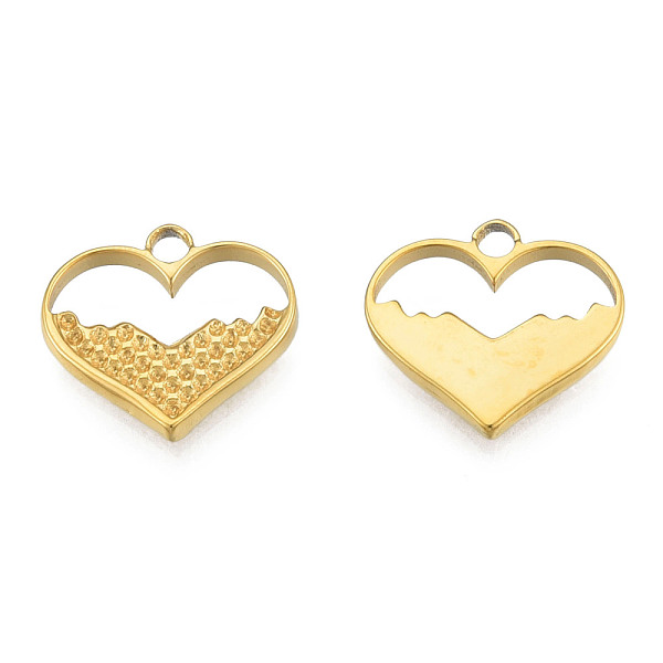 

PandaHall 304 Stainless Steel Pendant Rhinestone Settings, Heart, Real 18K Gold Plated, Fit For 0.9mm Rhinestone, 20x15.5x2mm, Hole: 2mm 304...