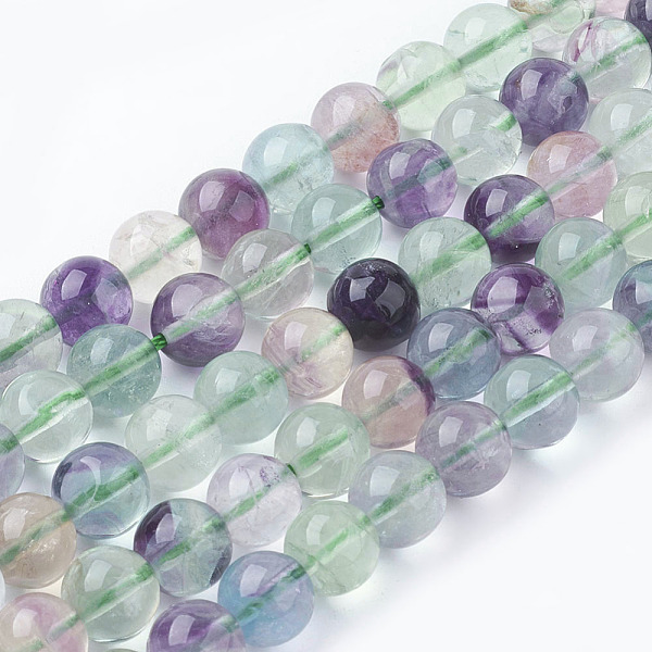 

PandaHall Natural Fluorite Beads Strands, Grade A, Round, 8mm, Hole: 1mm, about 49pcs/strand, 15.7 inch Fluorite Round