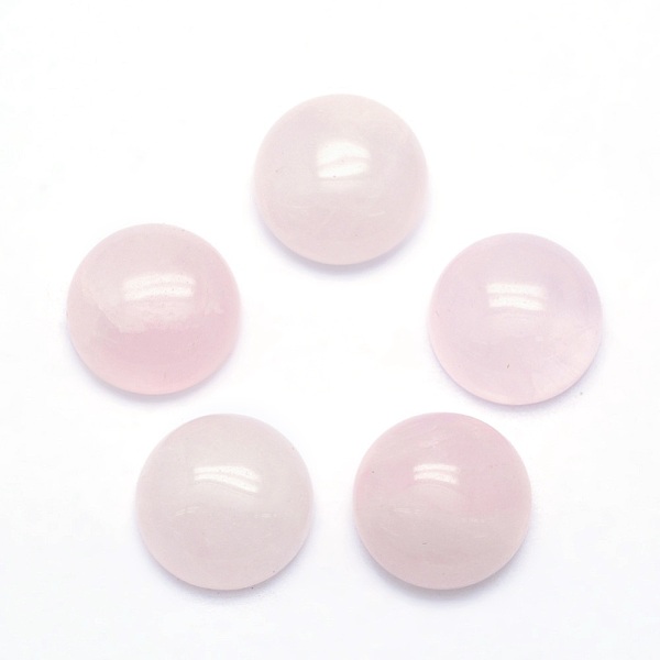 

PandaHall Natural Rose Quartz Cabochons, Half Round, 4x2~4mm Rose Quartz Half Round