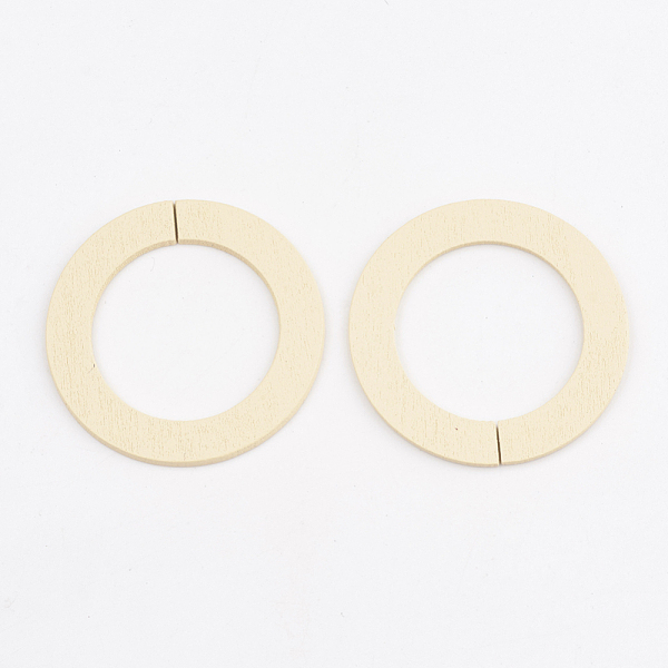 

PandaHall Wood Linking Rings, Dyed, Ring, PapayaWhip, 45x2mm, Inner Diameter: 30mm Wood Ring Orange