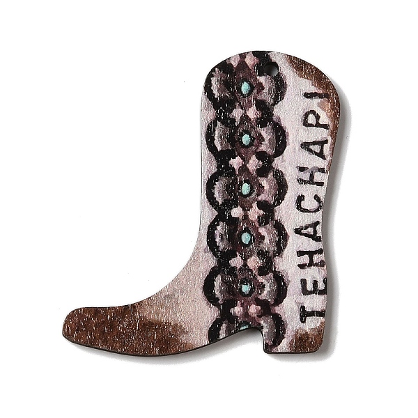 

PandaHall Printed Wood Pendants, Shoes, Coconut Brown, 48x40x2mm, Hole: 2mm Wood Shoes