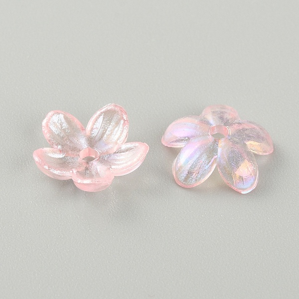 

PandaHall Transparent Acrylic Beads, AB Color, Flower, Pink, 11.5x3mm, Hole: 1.8mm Acrylic Flower Pink
