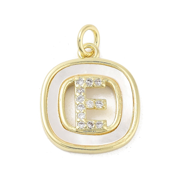 

PandaHall Rack Plating Brass Micro Pave Clear Cubic Zirconia Pendants, with Shell, Cadmium Free & Lead Free, Long-Lasting Plated, Real 18K...