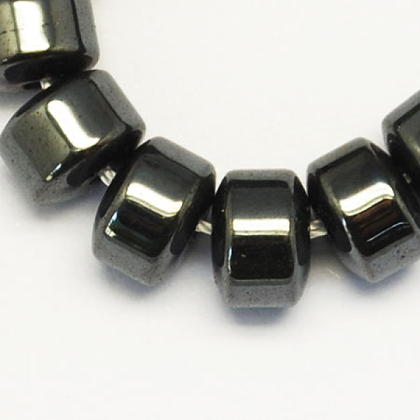 

PandaHall Non-magnetic Synthetic Hematite Beads Strands, Grade A, Column, Black, 8x6mm, Hole: 1.5mm Non-magnetic Hematite Column Black