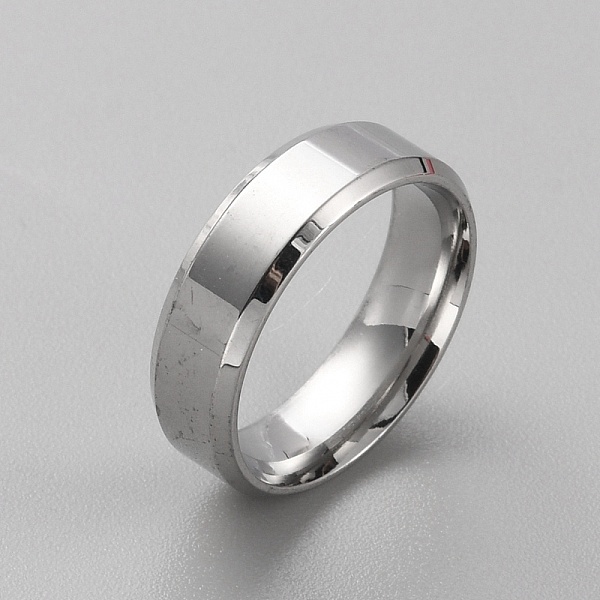 

PandaHall Stainless Steel Simple Plain Band Ring for Women, Stainless Steel Color, US Size 6 3/4(17.1mm) Stainless Steel