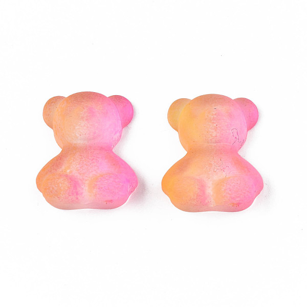 

PandaHall Transparent Acrylic Cabochons, Two Tone, Bear, Hot Pink, 21x17.5x9mm Acrylic Bear