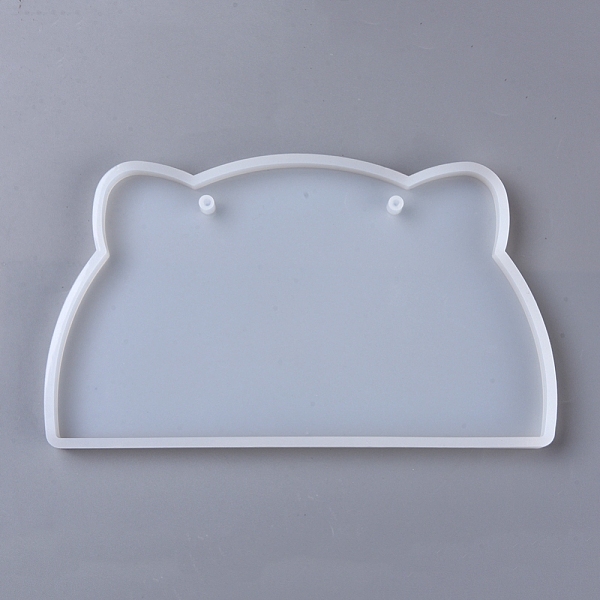 

PandaHall DIY Silicone Hangtag Molds, Resin Casting Molds, for UV Resin, Epoxy Resin Pendant Jewelry Making, Cat Shape, White, 129x226x12mm...