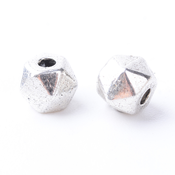 

PandaHall Tibetan Style Alloy Spacer Beads, Polygon, Cadmium Free & Lead Free, Antique Silver, 5x4.5mm, Hole: 1mm, about 2770pcs/1000g Alloy...