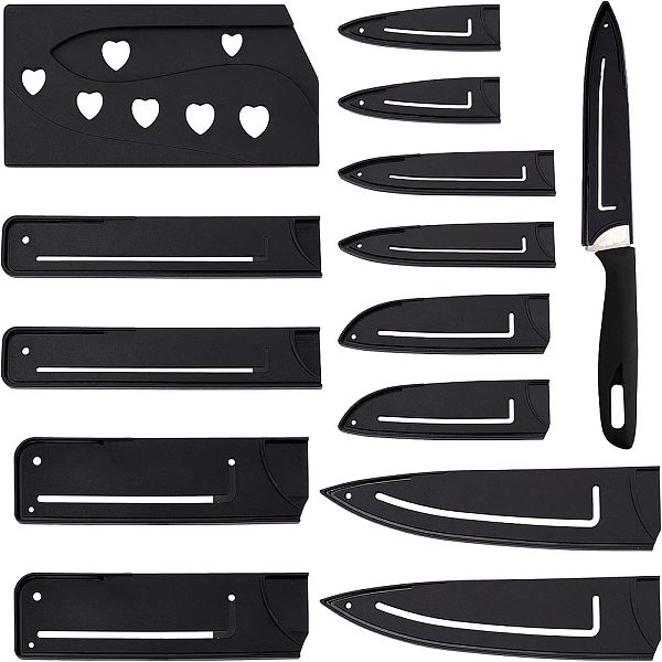 CHGCRAFT 13Pcs 7 Style Plastic Kitchen Knife Protective Cover