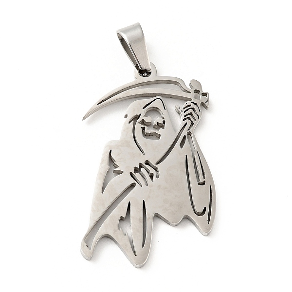 

PandaHall 201 Stainless Steel Pendants, Death, Stainless Steel Color, 35x23x1.5mm, Hole: 7x4mm 201 Stainless Steel Human