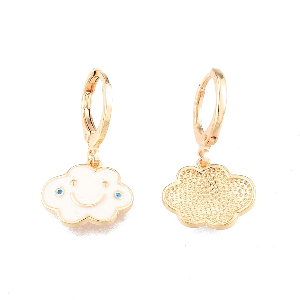 

PandaHall Enamel Cloud Dangle Leverback Earrings, Brass Jewelry for Women, Cadmium Free & Nickel Free & Lead Free, Creamy White, 23mm, Pin...