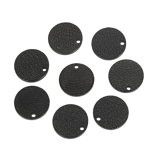 

PandaHall 304 Stainless Steel Charms, Textured, Laser Cut, Flat Round, Electrophoresis Black, 15x1.6mm, Hole: 1mm 304 Stainless Steel Flat...