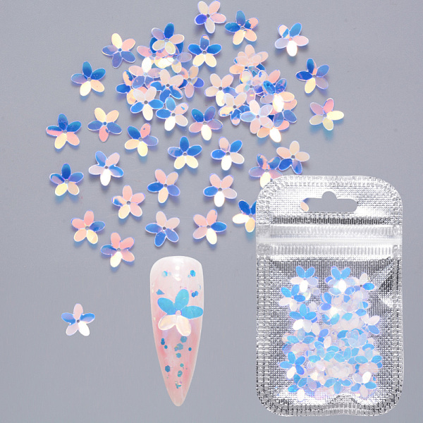 

PandaHall Shining Nail Art Glitter, Manicure Sequins, DIY Sparkly Paillette Tips Nail, Flower, Creamy White, 10x1mm, Hole: 1mm, about 2g/bag...