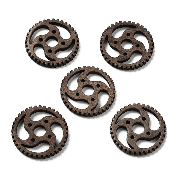 

PandaHall Walnut Wood Hollow Pendants, Gear Charms, Undyed, Coffee, 23.5x2.5mm, Hole: 1.5mm & 5mm Wood Gear Brown