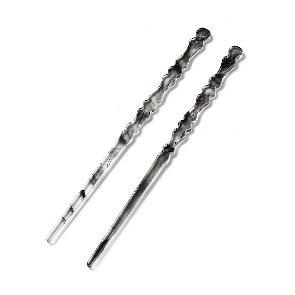 

PandaHall Opaque Acrylic Hair Sticks, Black, 181x9.5x3.5mm Acrylic Black