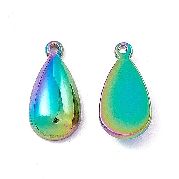 

PandaHall Ion Plating(IP) 304 Stainless Steel Pendants, Teardrop Charm, Rainbow Color, 17x8.5x3.5mm, Hole: 1.2mm 304 Stainless Steel...