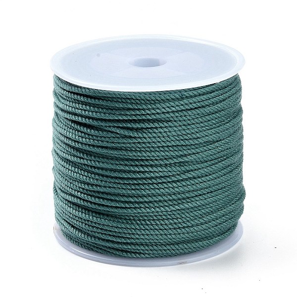 

PandaHall Macrame Cotton Cord, Braided Rope, with Plastic Reel, for Wall Hanging, Crafts, Gift Wrapping, Light Sea Green, 1.2mm, about 54.68...