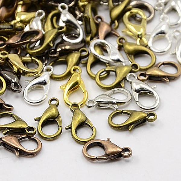 

PandaHall Zinc Alloy Lobster Claw Clasps, Parrot Trigger Clasps, Mixed Color, Mixed Color, 16x8mm, Hole: 2mm Alloy Others