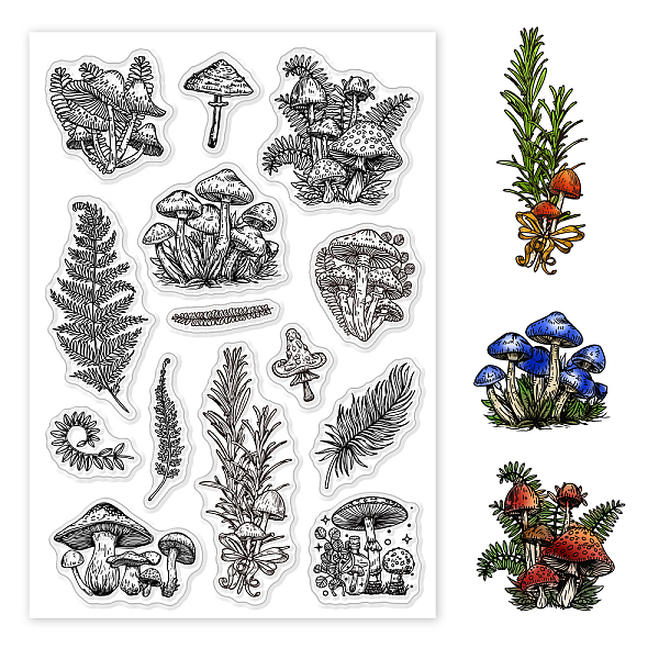 

PandaHall Custom PVC Plastic Clear Stamps, for DIY Scrapbooking, Photo Album Decorative, Cards Making, Mushroom, 160x110x3mm Plastic...