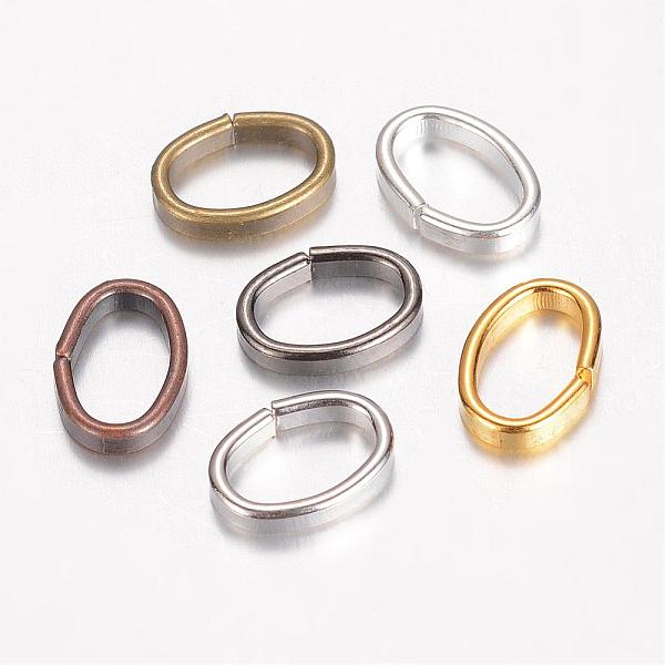 

PandaHall Iron Linking Rings, Oval, Mixed Color, 10x7x2mm Iron Oval