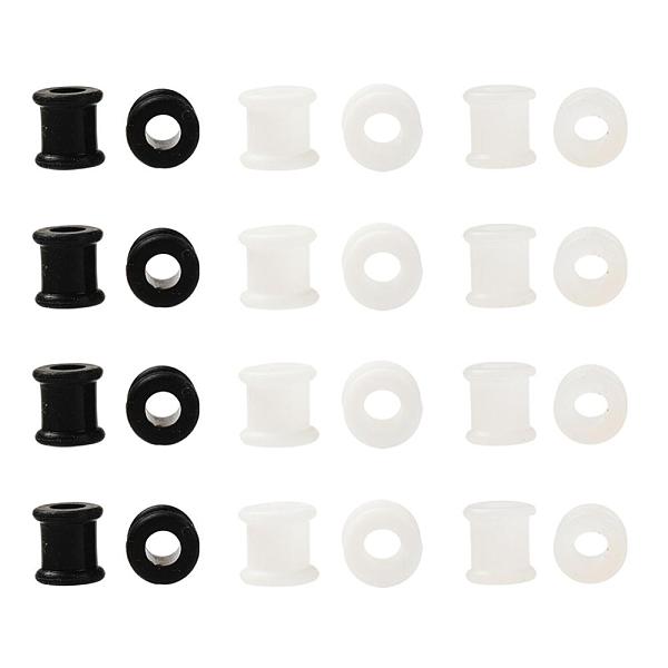 

PandaHall 6Pcs 3 Colors Pulley Silicone Ear Gauges Flesh Tunnels Plugs, Ring, Mixed Color, 8mm, Hole: 6mm, 2pcs/color Silicone Multicolor