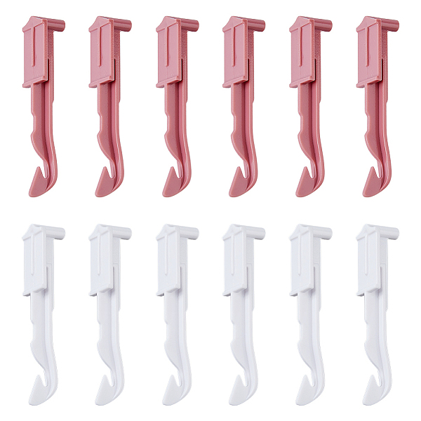 

PandaHall DICOSMETIC 12Pcs 2 Colors Plastic Hand Knitting Machine Accessories, Mixed Color, 6.7x1.5x1.3cm, 6pcs/color Plastic Multicolor