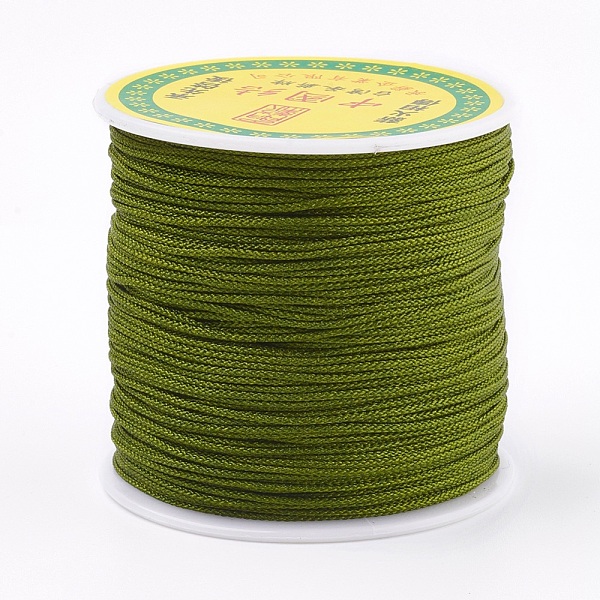 

PandaHall Polyester Cord, Olive, 0.8mm, about 87.48 yards(80m)/roll Polyester Green