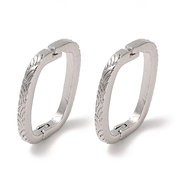 

PandaHall Brass Twister Clasps, Platinum, 23x17x2.5mm, Hole: 18mm Brass