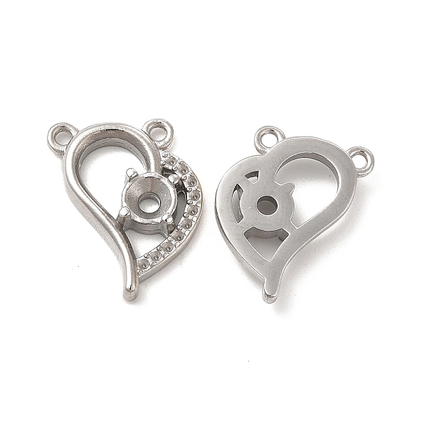 

PandaHall 304 Stainless Steel Pendant Rhinestone Settings, Heart, Stainless Steel Color, Fit For 3mm Rhinestone, 18x14x3.5mm, Hole: 1.2mm...
