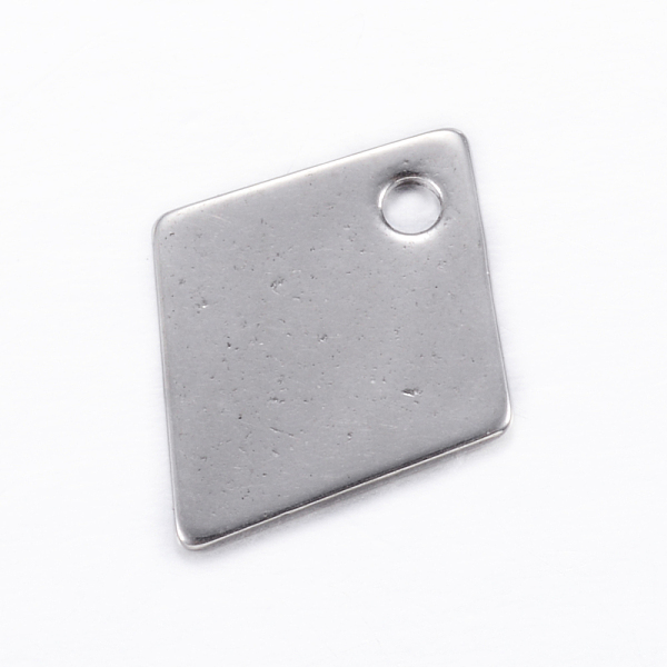 

PandaHall 201 Stainless Steel Pendants, Rhombus, Stainless Steel Color, 16x13x0.8mm, Hole: 1.5mm 201 Stainless Steel Rhombus