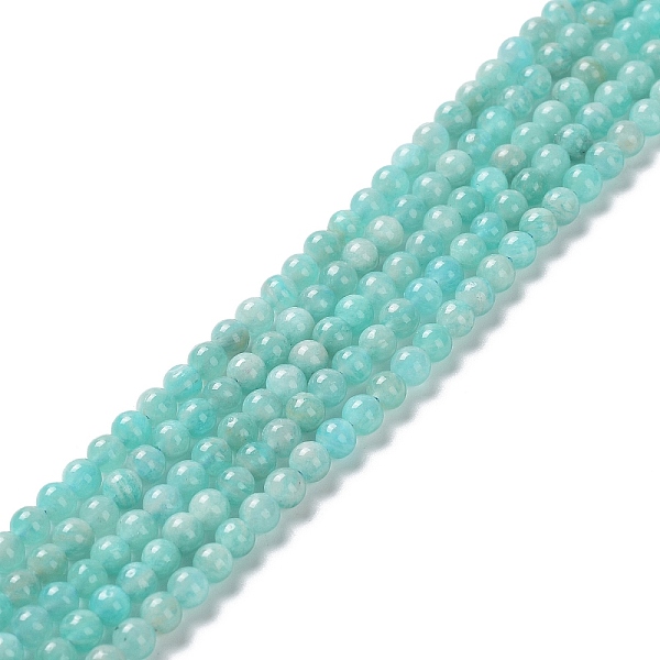 

PandaHall Natural Amazonite Beads Strands, Round, Grade A, 4mm, Hole: 0.8mm, about 89pcs/strand, 14.96 inch(38cm) Amazonite Round