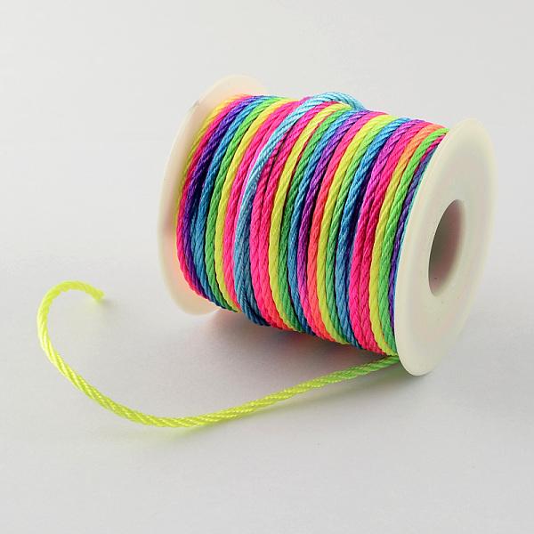 

PandaHall Nylon Thread, Colorful, 2mm, 40yards/roll Nylon