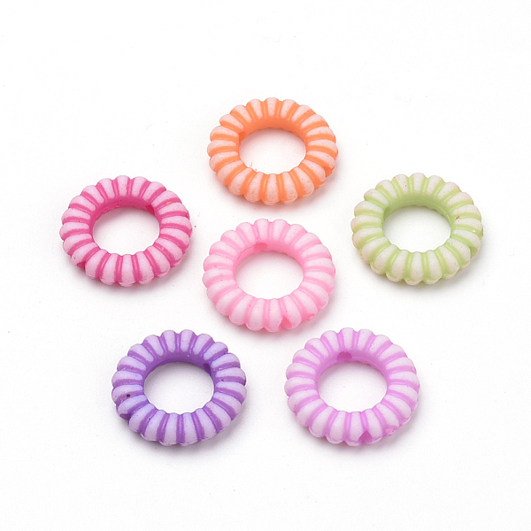 

PandaHall Craft Style Acrylic Bead Frames, Ring, Mixed Color, 16x3.5mm, Hole: 1mm, Inner Diameter: 8.5mm, about 1050pcs/500g Acrylic Ring..., Multicolor