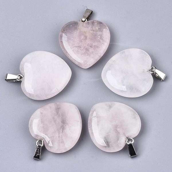 Pendentifs De Quartz Rose Naturel