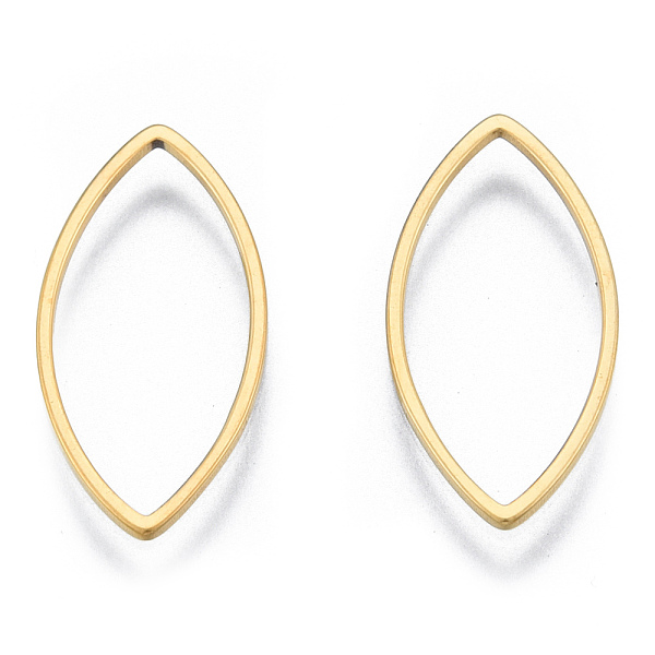 

PandaHall 201 Stainless Steel Linking Rings, Horse Eye, Golden, 22x10x16x1mm, Inner Diameter: 8.5x19.5mm 201 Stainless Steel Horse Eye