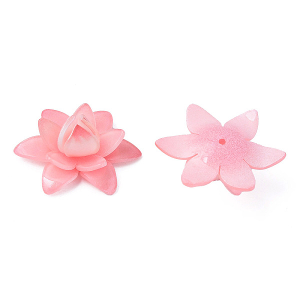 

PandaHall Plastic Beads, Flower, Pink, 33x33x13mm, Hole: 1.2mm Plastic Flower Pink