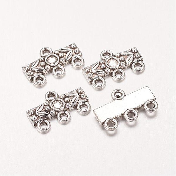 

PandaHall Zinc Alloy Chandelier Components Links, 3-Strand Reducer Connector, Cadmium Free & Lead Free, Rectangle, Antique Silver, 17x11x2mm...