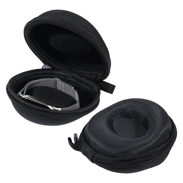 

PandaHall Polyester Jewelry Watch Box, with Zipper, Round, Black, 9.9x10.1x5.65cm Polyester Round Black
