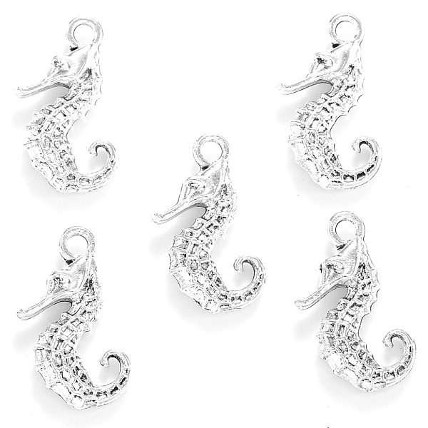 

PandaHall Alloy Pendants, Sea Horse, Antique Silver, 22x14mm, Hole: 2mm Alloy Sea Horse
