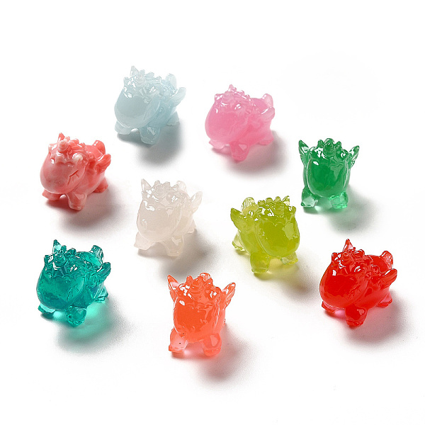 

PandaHall Opaque & Transparent Resin Beads, Unicorn, Mixed Color, 22x15x19mm, Hole: 1.5mm Resin Unicorn Multicolor