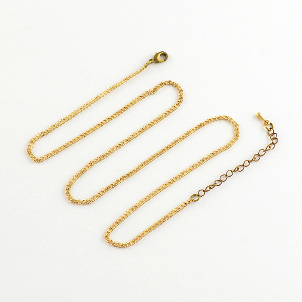 

PandaHall Iron Necklace Making, with Brass Lobster Claw Clasps, Golden, 17.7 inch Iron