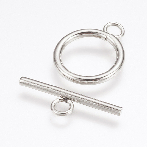 

PandaHall 304 Stainless Steel Toggle Clasps, Stainless Steel Color, toggle: 20x16.5x2mm, Hole: 3mm, inner: 11.5mm, bar: 23x6.5x2mm, Hole...