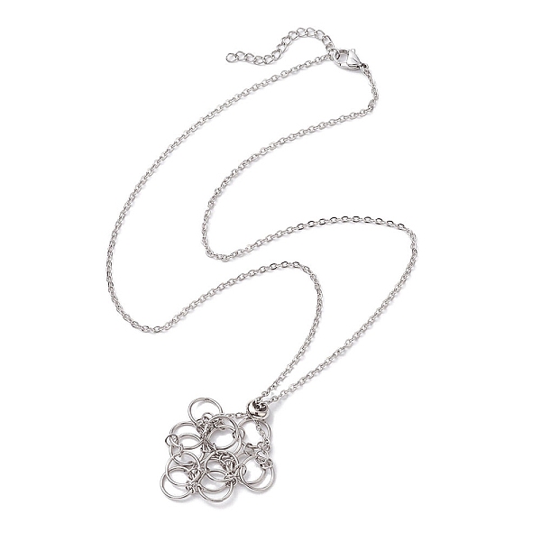 

PandaHall 304 Stainless Steel Cable Chain Necklaces, Pendant Necklaces, Stainless Steel Color, 19.88 inch(50.5cm) Stainless Steel
