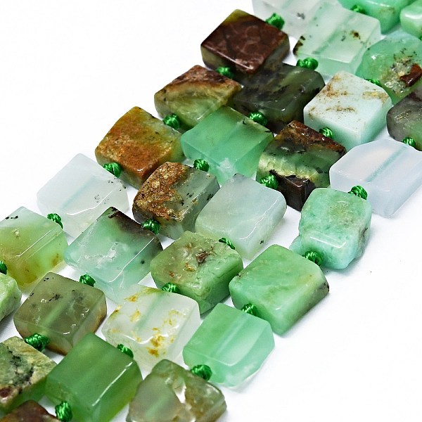 

PandaHall Natural Chrysoprase Beads Strands, Square, 10~13x10~14x6~7mm, Hole: 0.7mm, about 30~33pcs/strand, 16.14~16.54 inch(41~42cm)....