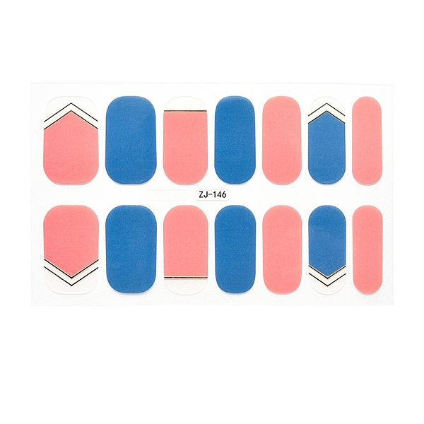 

PandaHall Full Wraps Nail Polish Stickers, Self-Adhesive, for Nail Decals Design Manicure Tips Decorations, Steel Blue, 14pcs/sheet Paper...