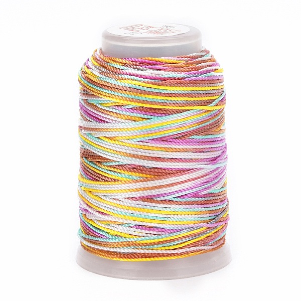 

PandaHall 5 Rolls 12-Ply Segment Dyed Polyester Cords, Milan Cord, Round, Pale Goldenrod, 0.4mm, about 71.08 Yards(65m)/Roll Polyester