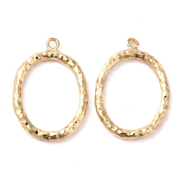 

PandaHall Brass Pendants, Long-Lasting Plated, Oval Charm, Golden, 21.5x14.5x1.9mm, Hole: 1.5mm Brass Oval