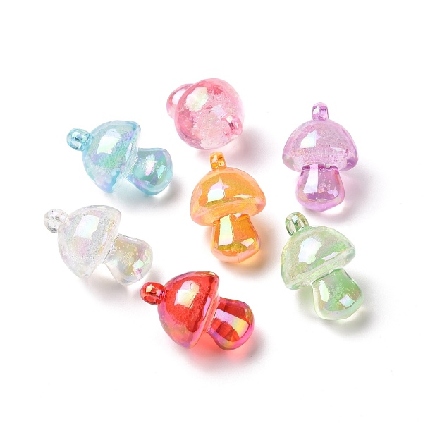 

PandaHall Transparent Acrylic Pendants, Mushroom, Mixed Color, 33x22mm, Hole: 3mm Acrylic Mushroom Multicolor